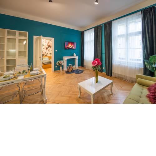Colorful Wenceslas square apartment