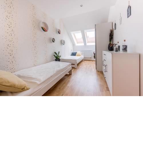 style MODERN APARTMENT view of the Žižkov tower